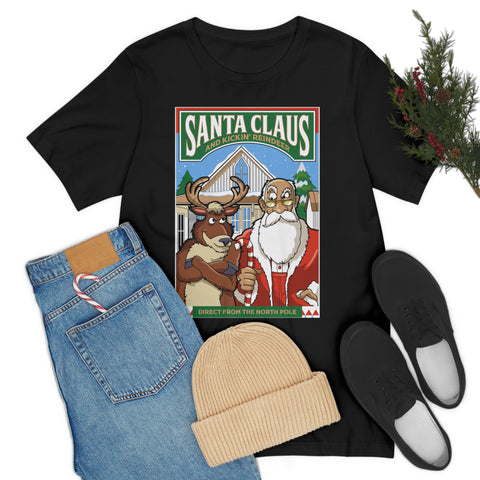 Santa Clause & Kickin Reindeer T-shirt